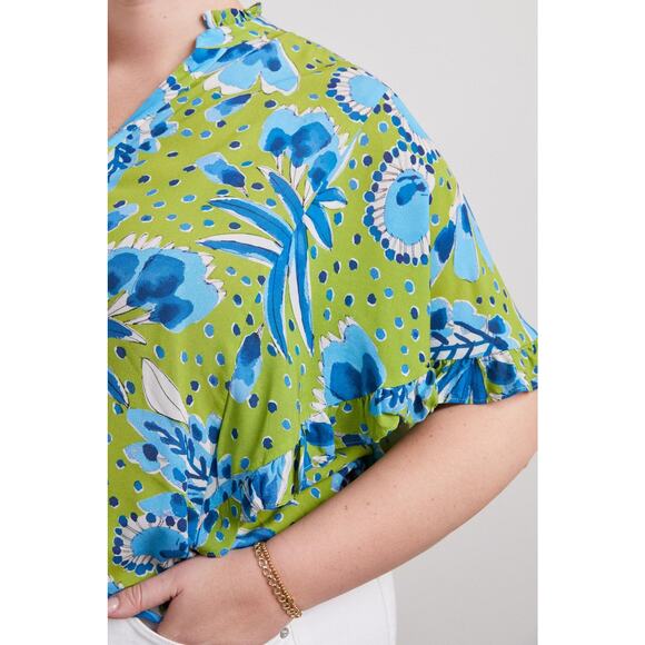 Vera for Anthropologie Valley Flutter-Sleeved Buttondown Multicolor Size XL - Picture 3 of 10